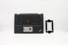 Lenovo Yoga X390 Keyboard Palmrest Top Cover Belgian Black Backlit 02HL508