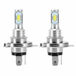 2x H4 9003 Hb2 6000k Supervita LED-strålkastare Kit Hög/Låg Stråle Canbus