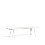 HAY Loop Stand matbord white laminate, 250cm, vitt stålstativ