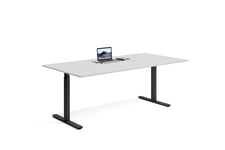 Wulff Höj och sänkbart skrivbord 200x80cm Färg på stativ: Svart - bordsskiva: Ljusgrå