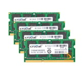 Crucial 4x8GB 2Rx8 PC3L-12800S SODIMM RAM Laptop Memory Intel DDR3L 1600Mhz "