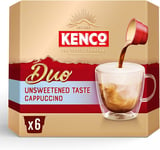 Kenco Duo Unsweetened Cappuccino Instant Coffee Pack of 4 Total 24 Drinks 427.2g
