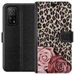 Xiaomi Mi 10T Pro 5G Sort Tegnebogsetui Leopardrosor