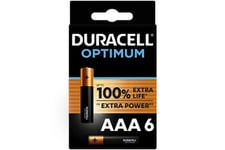 Piles Duracell Pack de 6 piles AAA Duracell Optimum, 1,5 V LR03