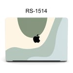 Convient pour housse de protection pour ordinateur portable Apple avec coque de peinture de ligne de visage macbook air13pro 16 pouces étui de protection-RS-1514 (blanc) - 2023air15 (A2941)