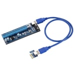 Tlily - Câble D'Extension Pci-E1X à 16X Pcie 4Pin USB3.0 Carte Adaptateur Sata Cordon de pour L'Exploitation MinièRe de
