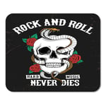 Mousepad Computer Notepad Office Rock Roll Graphic Skull Roses Home School Game Player Computer Worker Inch