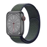 Nylon klockarmband Apple Watch 9 (41mm) - Midnight fog