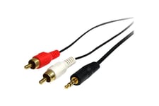 StarTech.com 3 ft Stereo Audio Cable - 3.5mm Male to 2x RCA Male - heaDPhone jack to RCA - Mini jack to RCA - 3.5mm to RCA (MU3MMRCA) - audiokabel - 92 cm