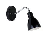 Nordlux Cyclone Flex Wall Light Fixture in Black - Homeware Living Lighting Décor Indoor Bedroom Office Kitchen Hallway Dining Room - 230V, Class 1 (Earth contact), IP20, E14, 15W - A++ - A