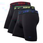 Nike Boxershorts 3-pack - Svart/Royal Blå/Neon/Röd, storlek X-Large