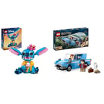 LEGO | Disney Stitch Building Toy for 9 Plus Year Old Kids, Girls & Boys & Harry Potter Flying Ford Anglia Car Toy for 7 Plus Year Old Kids, Boys & Girls, Buildable Model with Ron Weasley