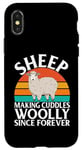 Coque pour iPhone X/XS Sheep Making Cuddles Woolly since forever Sheep