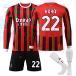 AC Milan Barn Hemmaställ 2024-2025 Höst & Vinter Strl 22 strumpor + Vakt 24 KAKA No 11 socks + Guard 24