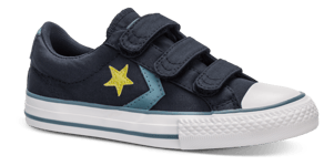 Converse Børne Canvas Sneaker Blå  - Str. 3½ - Tekstil/gummi/