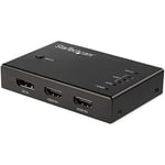 StarTech.com Switch commutateur HDMI 4K 60 Hz à 4 entrées - Boîtier 3 Ports HDMI, 1 Port DP vers HDMI - Sélecteur Automatique (VS421HDDP)