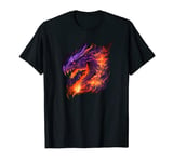 Cool violet Basilisk for Flames and Fire Dragons Lovers T-Shirt