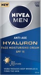 NIVEA MEN Hyaluron Face Cream 50ml Anti Wrinkle Face Cream SPF15 24hr moisture