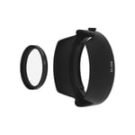 Lens Hood & 43mm UV Filter ES-65B Petal Lens Hood Fit for Canon RF 50mm F1.8 STM