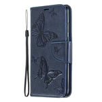 The Grafu Case for Huawei P30 Lite, Durable Leather and Shockproof TPU Protective Cover with Credit Card Slot and Kickstand for Huawei P30 Lite, Blue