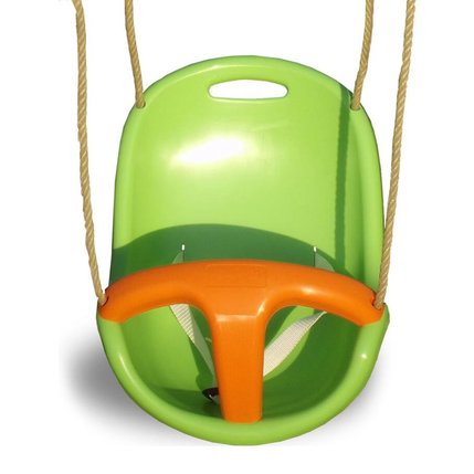 Siège Balançoire Bébé Avec Chaînes Caoutchouc – Insert Alu, Acier Galvanisé – Jusqu'à 36 Mois – 43 X 28 X 25 Cm