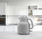 Daewoo Sienna Collection Jug Kettle, Family Sized 1.7 Litre, Fast Boil, Grey