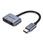 Vention USB C vers Jack 3.5 Type C Câble Adaptateur USB Type C 3.5mm AUX Convertisseur d'Écouteurs pour Huawei P30 Mate 30 Pro Xiaomi Mi 8 9, Gris