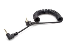 vhbw Câble de déclenchement à distance compatible avec Canon PowerShot G10, G11, G12, G15 appareil photo, reflex - Câble de connexion spiralé, 90 cm