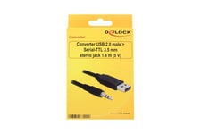 Delock Converter USB 2.0 > Serial-TTL 3.5 mm stereo jack (5 V) - seriell adapter - USB 2.0