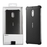Official Nokia 6 Carbon Fibre Design Case Shell Black CC-802