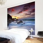 Apalis 95238 Papier peint photo en intissé Motif mer en Cornouailles Papier peint photo mural 3D pour chambre à coucher, salon, cuisine | Dimensions : 240 x 240 cm, multicolore