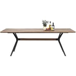 Kare Design table Downtown 220x100cm, large, solid real wood dining table, dining room table made of solid oak, (H/W/D) 77x220x100cm