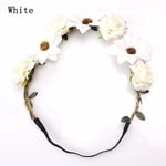 Rose Hairband Sun Flower Headwear Crown Headband White
