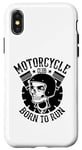 Coque pour iPhone X/XS Moto Club Born To Run Vintage Biker Rider