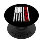 Drift Racing Drapeau américain USA Patriotic Drift Racer PopSockets PopGrip Interchangeable