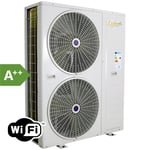 Luft-vatten värmepump 24kW | Klarar -30°C | Värmer 300m² | Inverter | WiFi