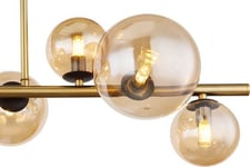 Globoeasterneurope Globo Riha Pendellampa 56135-9D 9X3,5W G9 Led 3000K Guld/Amber Pendellampa