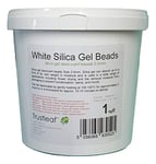 Trustleaf 1kg Tub White Silica Gel Desiccant 2-5mm Beads - Flower Drying (1kg TUB - wb)