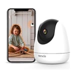 Tenda 2K/3MP WiFi IP Camera Indoor,Wireless/Wired Pan Tilt Home Security Camera,Baby Monitor with Phone APP for Pet/Dog/Kids/Older,2-Way Audio,Auto Tracking,Human&Motion Detection(CP6)