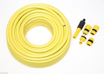 YELLOW GARDEN TOOL HOSE PIPE  PRO ANTI KINK LENGTH 20M DIA 12MM  FITTINGS Y20F