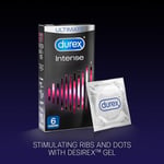 Durex Intense Ribbed and Dotted Condoms, make sex better for both Pack of 6