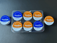 8 x VASELINE LIP THERAPY PETROLEUM JELLY ORIGINAL BLUE AND COCOA BUTTER TIN 20g