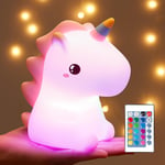 Unicorn Night Light Kids Unicorn Gifts for Girls, 16 Colours+Remote Control Baby