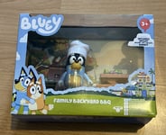 Bluey Family Backyard BBQ Playset With Bandit 2.5" Figure Brand New Sealed BNIB