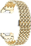 Simpleas Watch Strap compatible with Fitbit Ionic Band, Stainless Steel Band Strap (Gold)