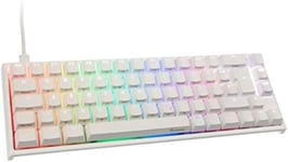 Ducky One 2 SF White 65% USB Gaming Keyboard RGB LED MX-Red (DE-Layout)