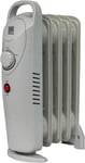 Knights Oil Filled Portable Radiator Heater 5 Fin 500W White Thermostat A+++