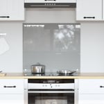 Kök Backsplash Ljusgrå 70x60x0,6 cm Härdat Glas