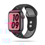 Tech-Protect Softband Apple Watch 4/5/6/7/8/SE/Ultra (42/44/45/49mm) Svart/Grå Svart