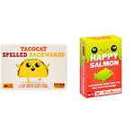 Tacocat Spelled Backwards by Exploding Kittens - Card Games for Adults Teens & Kids - Fun Family Games & Happy Salmon by Exploding Kittens - Card Games for Adults Teens and Kids - Fun Family Games